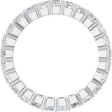Platinum Square Lab-Grown Diamond Shared-Prong Eternity Band – 2.5x2.5 mm Stones - view 2