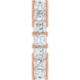10K Gold Square Lab-Grown Diamond Shared-Prong Eternity Band – 3.75x3.75 mm Stones - Rose Gold - view 4