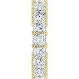 10K Gold Square Natural Diamond Shared-Prong Eternity Band – 3.75x3.75 mm Stones - Yellow Gold - view 4