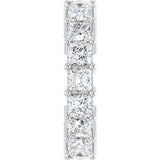 10K Gold Square Lab-Grown Diamond Shared-Prong Eternity Band – 3.75x3.75 mm Stones - White Gold - view 4