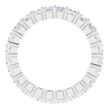 10K Gold Square Lab-Grown Diamond Shared-Prong Eternity Band – 2.5x2.5 mm Stones - White Gold - view 2