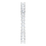 10K Gold Square Natural Diamond Shared-Prong Eternity Band – 1.75x1.75 mm Stones - White Gold - view 4