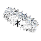Platinum Marquise Lab-Grown Diamond Shared-Prong Eternity Band – 4.25x2.25 mm Stones - view 5