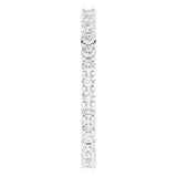 10K Gold Round Natural Diamond Shared-Prong Eternity Band – 1.75 mm Stones - White Gold - view 4