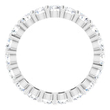 10K Gold Round Natural Diamond Shared-Prong Eternity Band – 3.2 mm Stones - White Gold - view 2