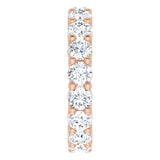 10K Gold Round Lab-Grown Diamond Shared-Prong Eternity Band – 3.75 mm Stones - Rose Gold - view 4