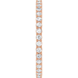 10K Gold Round Lab-Grown Diamond Shared-Prong Eternity Band – 1.5 mm Stones - Rose Gold - view 4