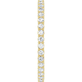 14K Gold Round Natural Diamond Shared-Prong Eternity Band – 1.5 mm Stones - Yellow Gold - view 4