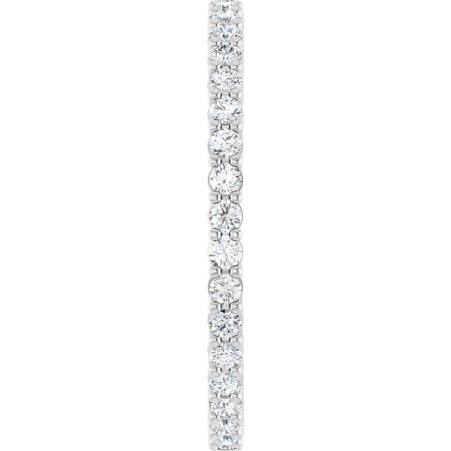 Platinum Round Natural Diamond Shared-Prong Eternity Band – 1.5 mm Stones - view 4