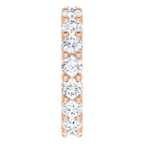 10K Gold Round Natural Diamond Shared-Prong Eternity Band – 3.5 mm Stones - Rose Gold - view 4