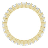 14K Gold Square Lab-Grown Diamond Shared-Prong Eternity Band – 2.25x2.25 mm Stones - Yellow Gold - view 2
