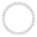 10K Gold Round Natural Diamond Shared-Prong Eternity Band – 1.75 mm Stones - White Gold - view 2
