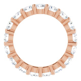 10K Gold Round Natural Diamond Shared-Prong Eternity Band – 3.75 mm Stones - Rose Gold - view 2