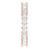 10K Gold Square Natural Diamond Shared-Prong Eternity Band – 2.25x2.25 mm Stones - Rose Gold - view 4
