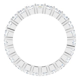 10K Gold Square Lab-Grown Diamond Shared-Prong Eternity Band – 2.75x2.75 mm Stones - White Gold - view 2