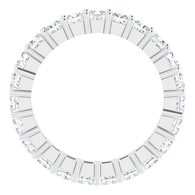 10K Gold Square Natural Diamond Shared-Prong Eternity Band – 2.75x2.75 mm Stones - White Gold - view 2