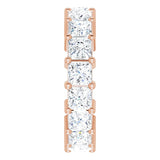 10K Gold Square Lab-Grown Diamond Shared-Prong Eternity Band – 3.75x3.75 mm Stones - Rose Gold - view 4