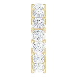 14K Gold Square Lab-Grown Diamond Shared-Prong Eternity Band – 3.75x3.75 mm Stones - Yellow Gold - view 4