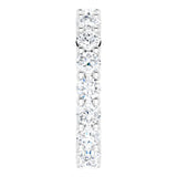 10K Gold Round Lab-Grown Diamond Shared-Prong Eternity Band – 3.2 mm Stones - White Gold - view 4