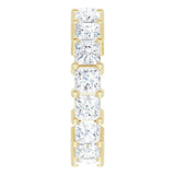 10K Gold Square Lab-Grown Diamond Shared-Prong Eternity Band – 3.75x3.75 mm Stones - Yellow Gold - view 4