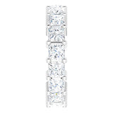10K Gold Square Lab-Grown Diamond Shared-Prong Eternity Band – 3.75x3.75 mm Stones - White Gold - view 4