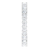 10K Gold Square Natural Diamond Shared-Prong Eternity Band – 2x2 mm Stones - White Gold - view 4