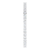 10K Gold Round Natural Diamond Shared-Prong Eternity Band – 1.3 mm Stones - White Gold - view 4