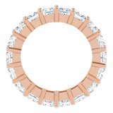 10K Gold Square Lab-Grown Diamond Shared-Prong Eternity Band – 3.75x3.75 mm Stones - Rose Gold - view 2