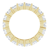 10K Gold Square Lab-Grown Diamond Shared-Prong Eternity Band – 3.75x3.75 mm Stones - Yellow Gold - view 2