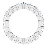 10K Gold Square Lab-Grown Diamond Shared-Prong Eternity Band – 3.75x3.75 mm Stones - White Gold - view 2