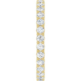 14K Gold Round Lab-Grown Diamond Shared-Prong Eternity Band – 2 mm Stones - Yellow Gold - view 4