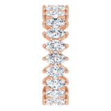14K Gold Marquise Lab-Grown Diamond Shared-Prong Eternity Band – 4.5x2.5 mm Stones - Rose Gold - view 4