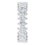 14K Gold Marquise Natural Diamond Shared-Prong Eternity Band – 4.5x2.5 mm Stones - White Gold - view 4