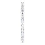 10K Gold Round Lab-Grown Diamond Shared-Prong Eternity Band – 1.5 mm Stones - White Gold - view 4