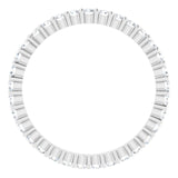 10K Gold Round Natural Diamond Shared-Prong Eternity Band – 1.7 mm Stones - White Gold - view 2