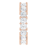 10K Gold Square Lab-Grown Diamond Shared-Prong Eternity Band – 3.25x3.25 mm Stones - Rose Gold - view 4