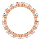 10K Gold Round Natural Diamond Shared-Prong Eternity Band – 3.5 mm Stones - Rose Gold - view 2
