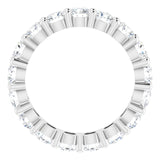 10K Gold Round Lab-Grown Diamond Shared-Prong Eternity Band – 3.5 mm Stones - White Gold - view 2