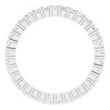 10K Gold Square Natural Diamond Shared-Prong Eternity Band – 1.75x1.75 mm Stones - White Gold - view 2