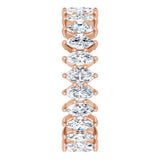 14K Gold Marquise Lab-Grown Diamond Shared-Prong Eternity Band – 4.25x2.25 mm Stones - Rose Gold - view 4