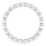 10K Gold Round Lab-Grown Diamond Shared-Prong Eternity Band – 2.75 mm Stones - White Gold - view 2