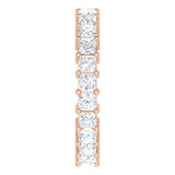 10K Gold Square Lab-Grown Diamond Shared-Prong Eternity Band – 2.5x2.5 mm Stones - Rose Gold - view 4