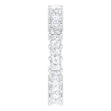 10K Gold Square Natural Diamond Shared-Prong Eternity Band – 2.5x2.5 mm Stones - White Gold - view 4