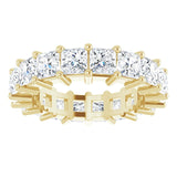 10K Gold Square Lab-Grown Diamond Shared-Prong Eternity Band – 3.75x3.75 mm Stones - Yellow Gold - view 3