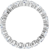 10K Gold Round Natural Diamond Shared-Prong Eternity Band – 3.2 mm Stones - White Gold - view 2