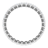 14K Gold Marquise Natural Diamond Shared-Prong Eternity Band – 4x2 mm Stones - White Gold - view 2