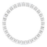10K Gold Round Natural Diamond Shared-Prong Eternity Band – 2 mm Stones - White Gold - view 2