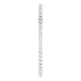 10K Gold Round Lab-Grown Diamond Shared-Prong Eternity Band – 1 mm Stones - White Gold - view 4