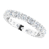 10K Gold Round Lab-Grown Diamond Shared-Prong Eternity Band – 2.75 mm Stones - White Gold - view 5