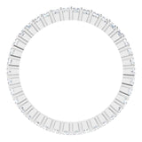 10K Gold Square Lab-Grown Diamond Shared-Prong Eternity Band – 1.5x1.5 mm Stones - White Gold - view 2